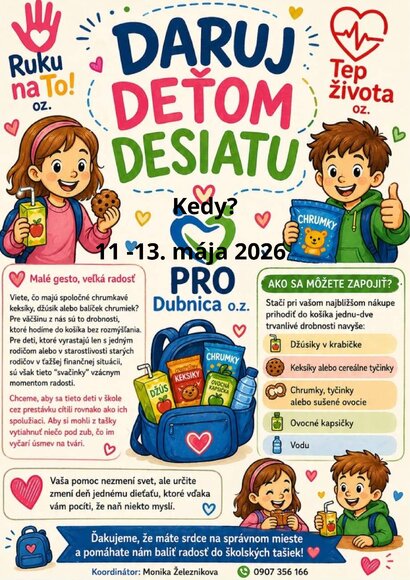 DARUJ DEŤOM DESIATU